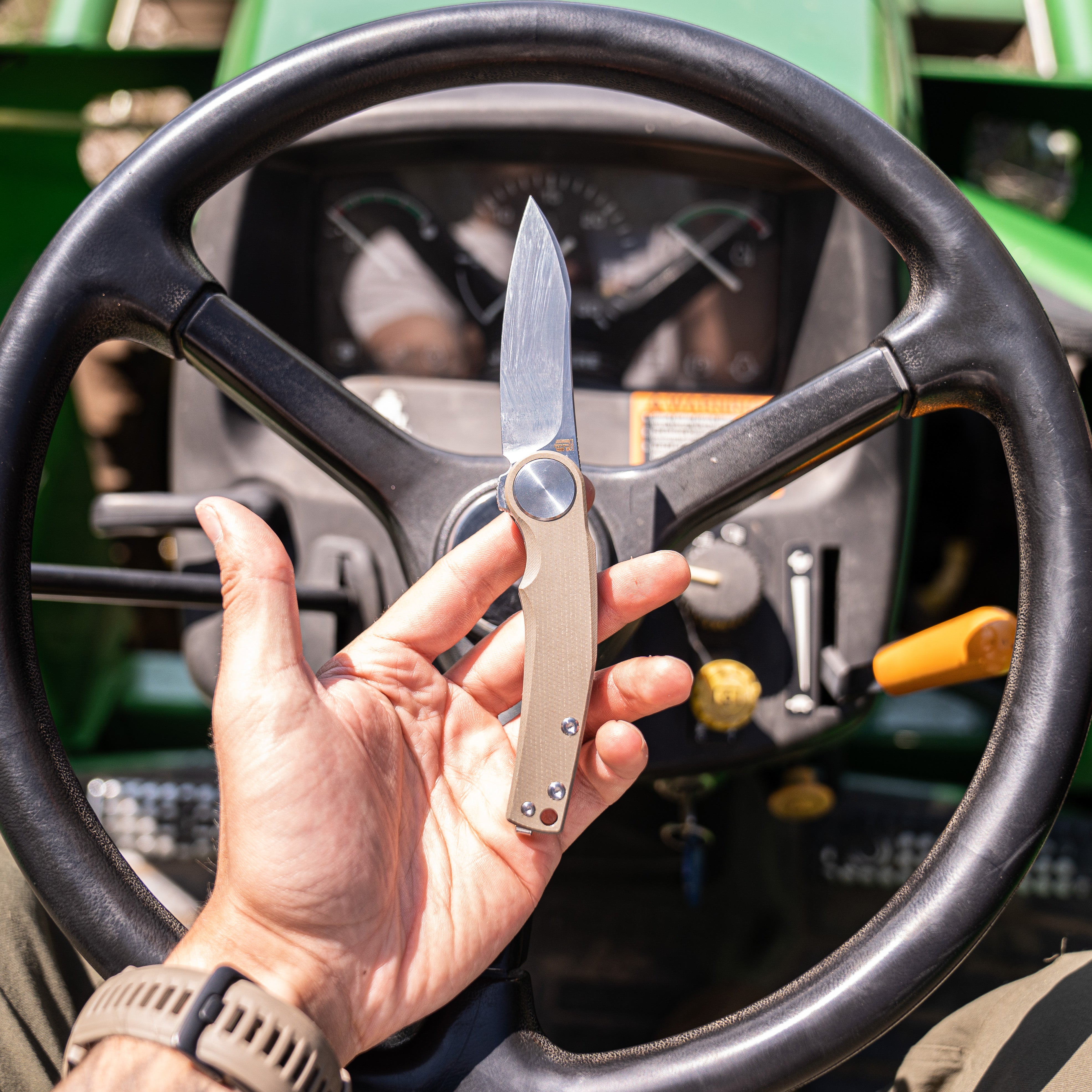 The Tatle Gear Flatback On the Tractor