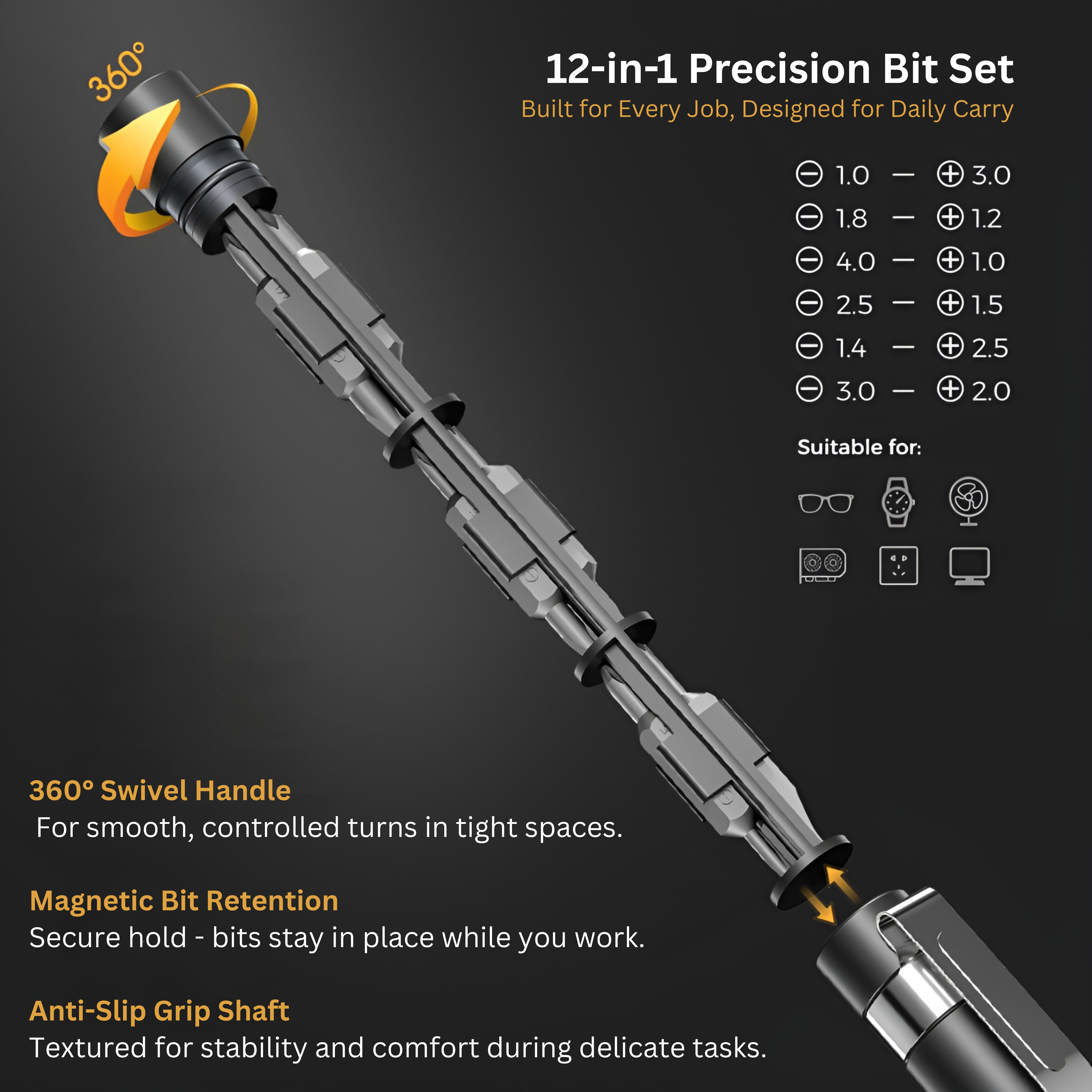12-in-1 Precision Screwdriver