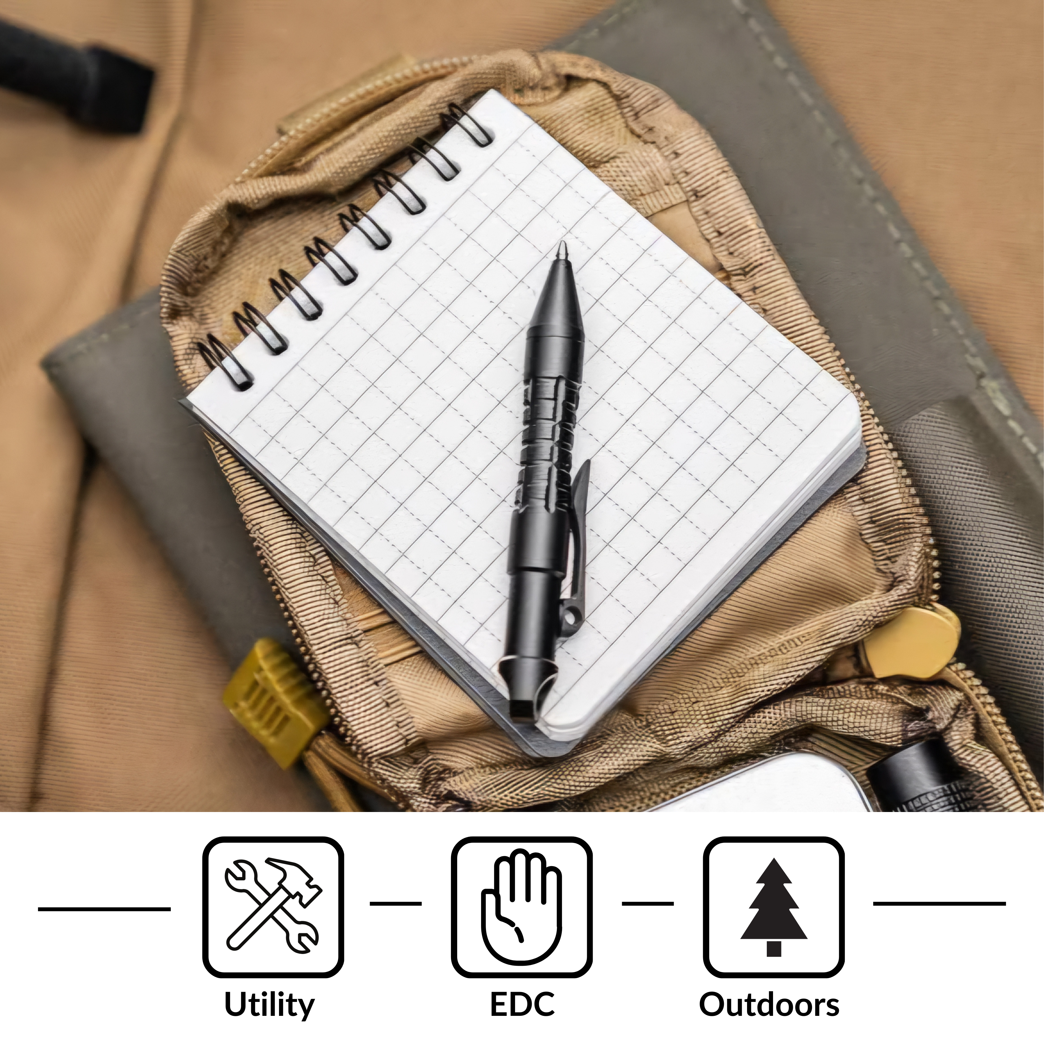 Minimalist EDC Pen And All Weather Note Pad